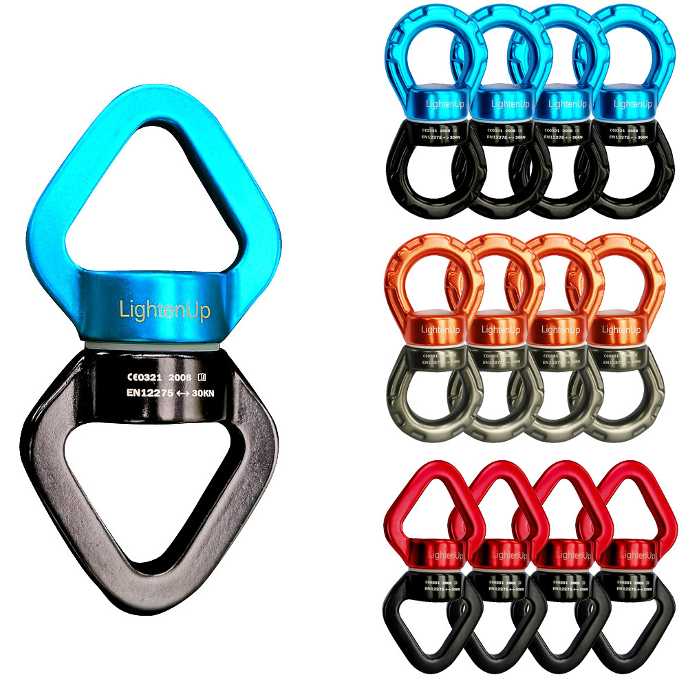 Wholesale 30Kn Outdoor Rock Climbing Carabiner Swl Connector Unrsal Gimbal Ring Yoga Swing Hammock