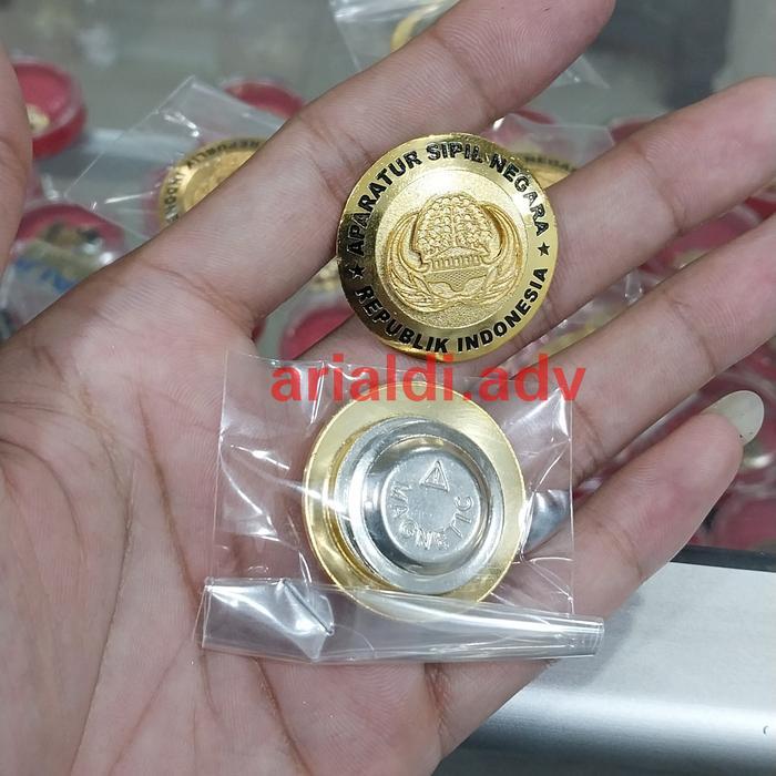pin korpri asn bulat magnet pin korpri aparatur sipil negara magnet