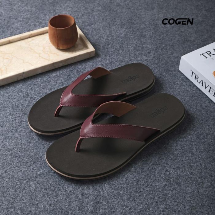Fladeo Footwear - Sandal Kulit Pria Sendal Jepit Cowok Leather Marino Series Kasual Nyaman Mrk -
