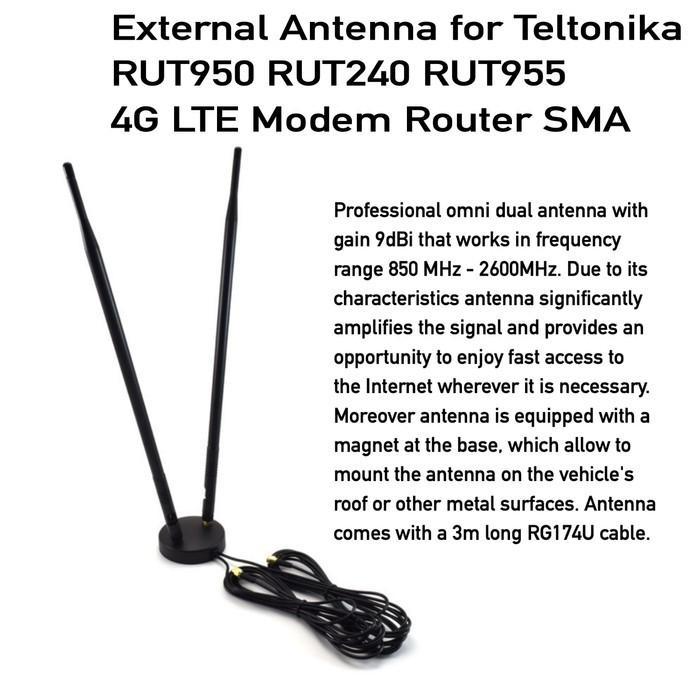 ORIGINAL Ext Antenna for Modem Router Teltonika RUT240 RUT241 RUT950 RUT955 RUT956 READY STOCK
