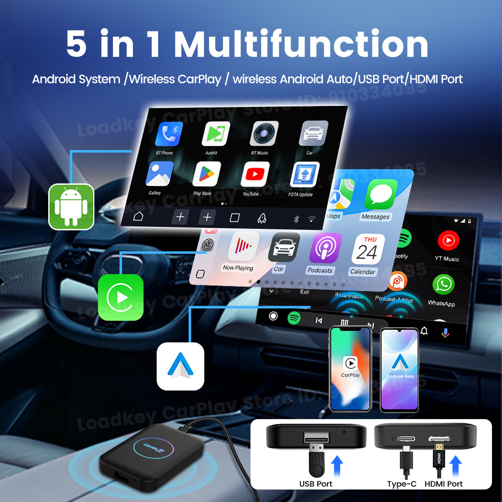 CarlinKit Android TV Box Wireless Adatper Lite s Wireless Dongle CarPlay Android auto for IPTV