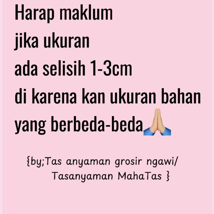 Tas Anyaman keranjang/tas belanja pasar/tas hajatan Plastik