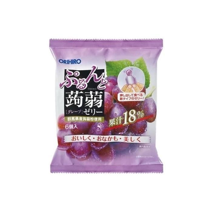 Orihiro Grape Konyaku Pouch Jelly / Jelly Jepang Rasa Anggur 120 Gram Ready