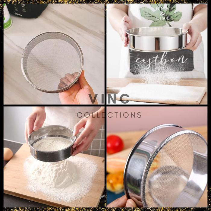 Saringan Ayakan Tepung Santan / Saringan Bulat Stainless / Saringan Tepung Stainless Ayakan Bubuk