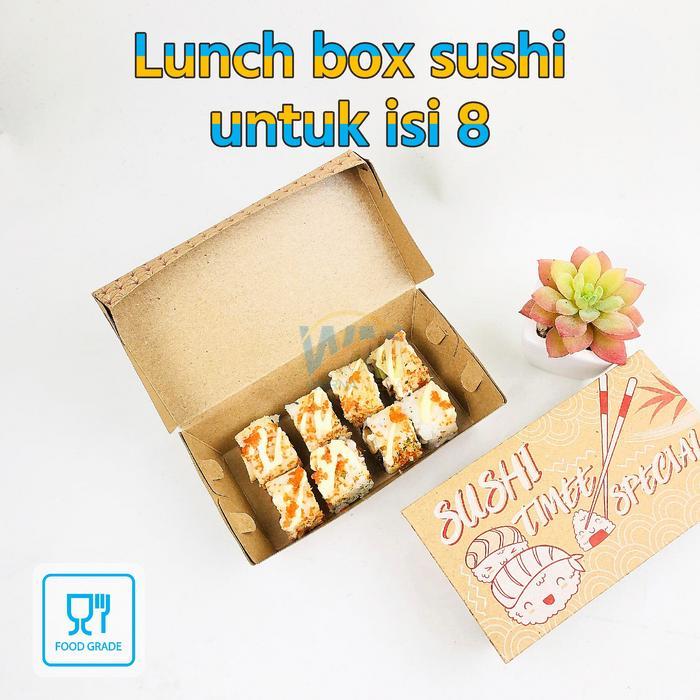 Sushi Box / Mika Sushi / Box Sushi / Tray Mika Sushi / Kotak Sushi / Kemasan Sushi / Dus Sushi Motif