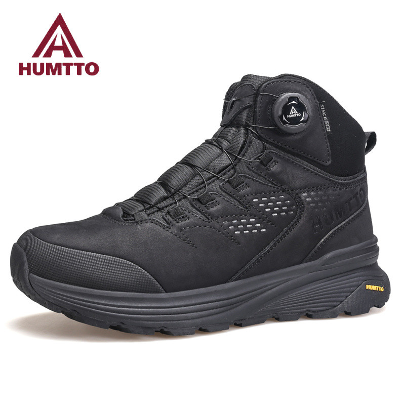 HUMTTO Waterproof Outdoor Shoes for Men Luxury Designer Hiking Boots Leather Climbing Trekking