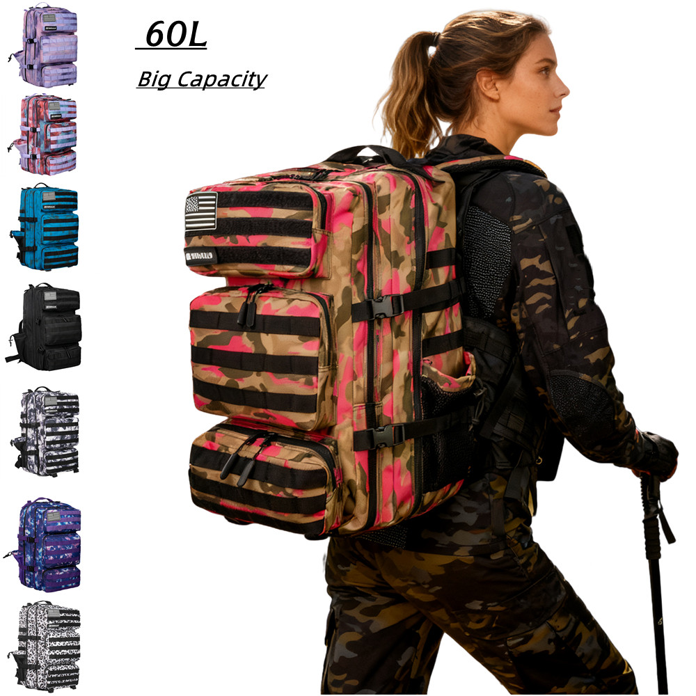20L 60L Tactical 3P Backpack Bag 3 Days Assault Outdoor Backpack Waterproof Climbing Rucksack