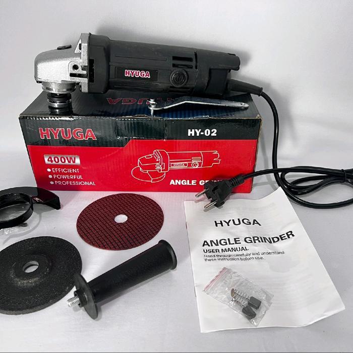 TERLARIS Gerinda Tangan HYUGA By UCHIHA Angle Grinder Mesin Potong Keramik Besi Ori - Low Watt 400W