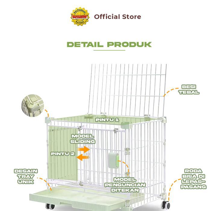 Kandang Octagon - Kandang Besi Premium Tebal Multifungsi Kandang Hewan