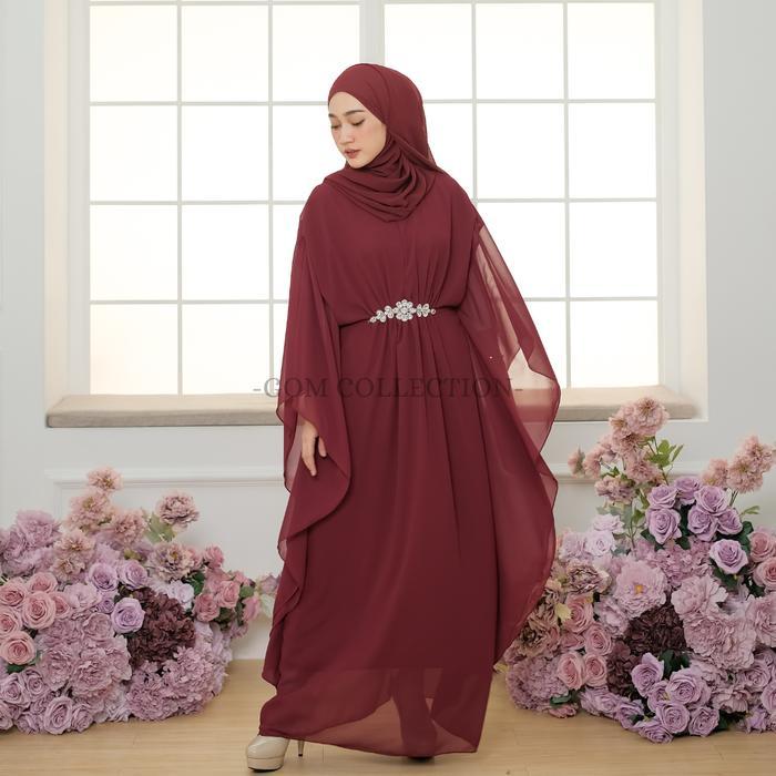 Lidia Baju Kaftan Putih Wanita Terbaru Baju Gamis Kaftan Hitam Elegan Mewah Gamis Kaftan Kondangan