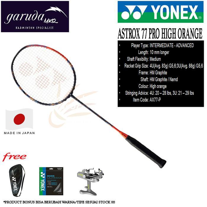 RAKET BADMINTON YONEX ASTROX 77 PRO / YONEX AX 77 Pro SP - 4U G5, PASANG 66 ULTIM