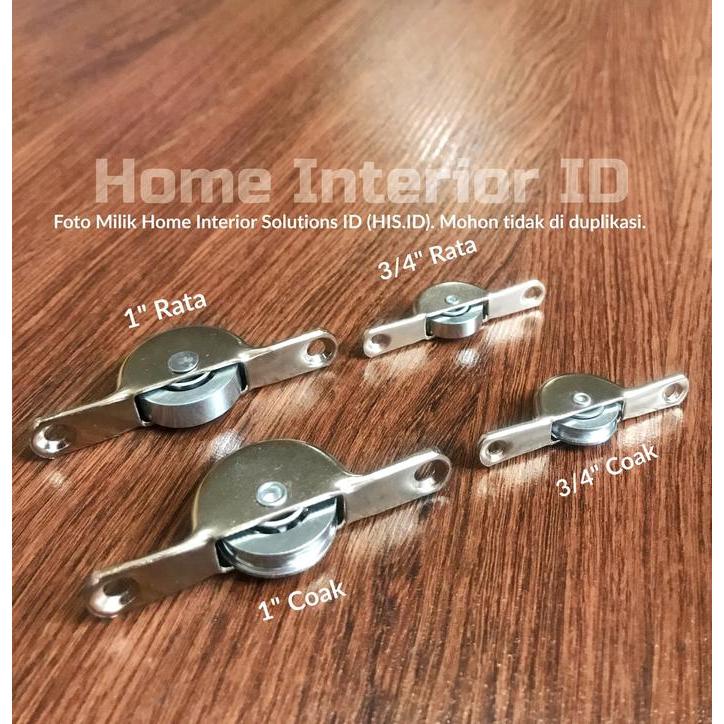 "New" Roda Ulih 3/4 inch - Roda Laher Model Rata - Roda etalase