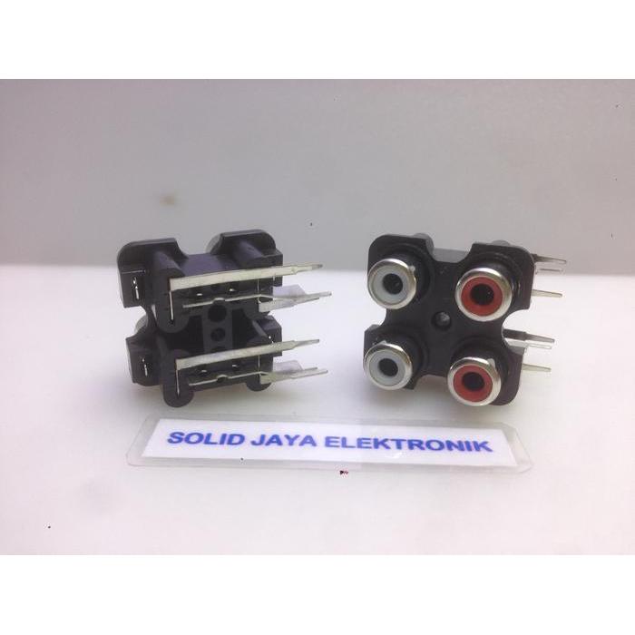 "New" Soket RCA 4 Pin - Contra RCA 4 Pin - Terminal RCA 4 Pin