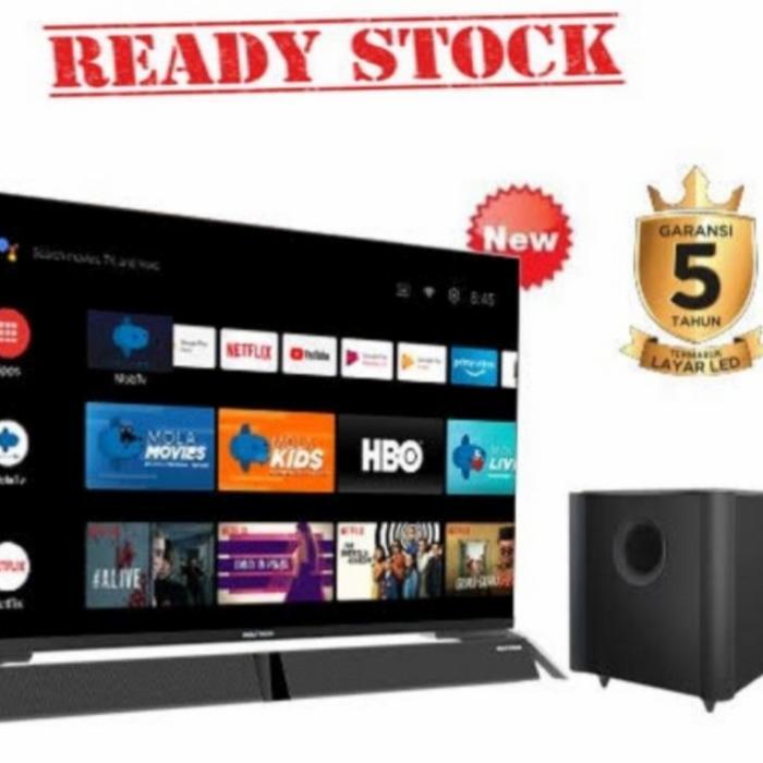 POLYTRON SMART TV ANDROID 32INCH 32BAG9953 + SOUND BAR - KHUSUS BINJAI