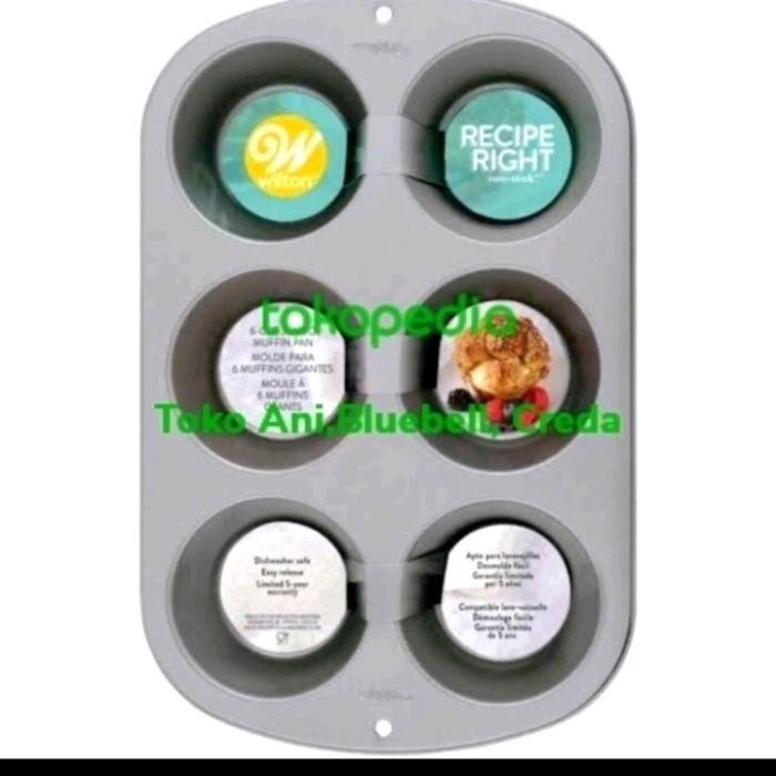 Wilton Recipe Right Non Stick Jumbo Muffin Pan 6 Cav ( 2105-955 )
