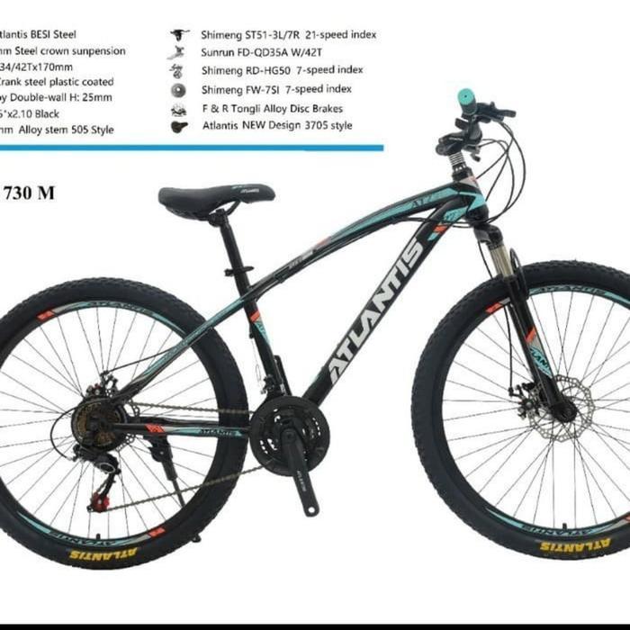 sepeda Gunung ukuran 26 ATLANTIS Terbaru Disk 21 Speed