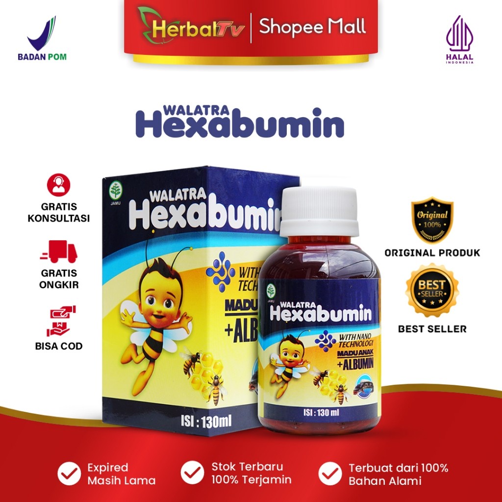 Obat Demam, Batuk Pilek, Tipes & Cacingan Anak Walatra Hexabumin