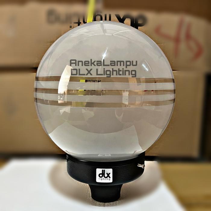 LAMPU TAMAN TFP 1/3 DLX LIGHTING PILAR KACA BULAT BOLA FROSTED