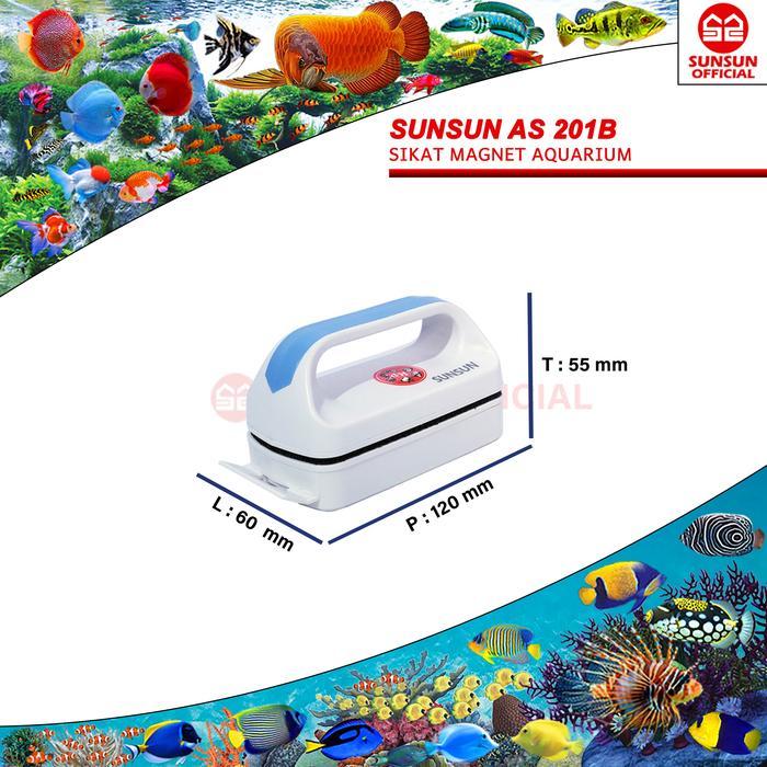 SUNSUN AS 201B / 202B / 203B SIKAT MAGNET PEMBERSIH KACA AQUARIUM