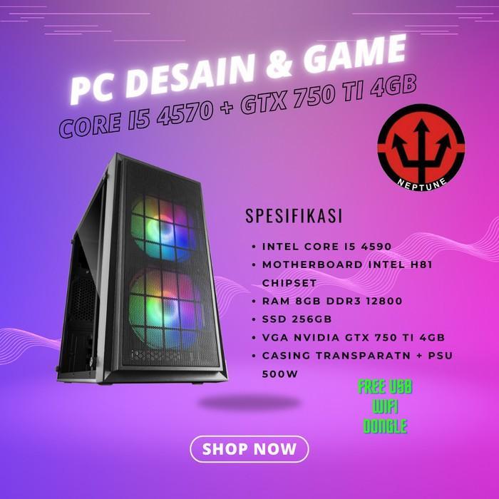 Komputer/PC RAKITAN CORE I5-4570 + VGA GTX 750 TI RAM 16GB FullSet