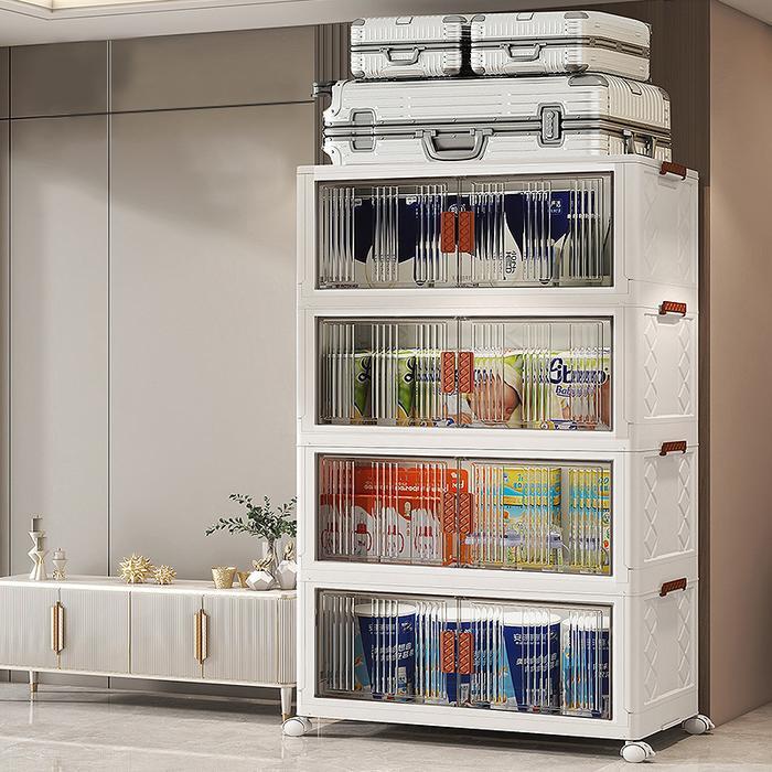 Dejavu Container Box Lipat Lemari Susun Plastik Serbaguna Lemari Pakaian Lipat Box Baju Susun