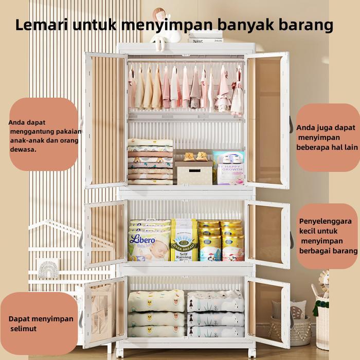 plastik susun storage box lemari pakaian plastik kotak penyimpanan baju box penyimpanan serbaguna