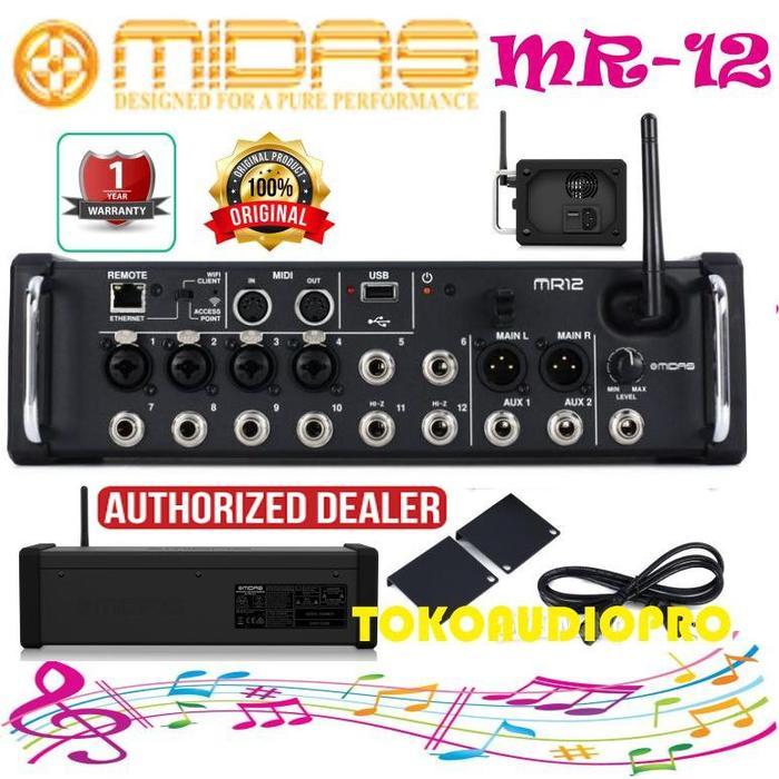 Midas Mr12 12 Channel Digital Mixer Midas Mr-12 Co