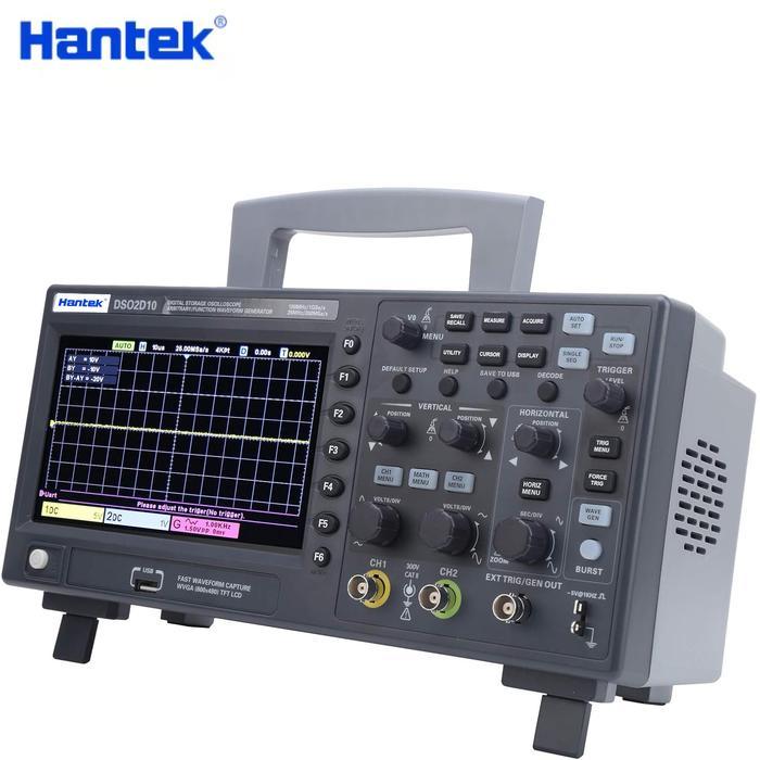 Osiloskop Digital 2 Channel Oscilloscope Otomotif Signal Generator 100Mhz - Hantek Dso2D10 Co