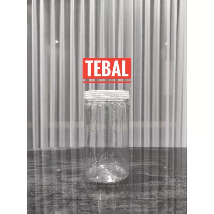 Toples Plastik 1 Liter - Toples Tabung 1 Liter - Toples Kue Snack