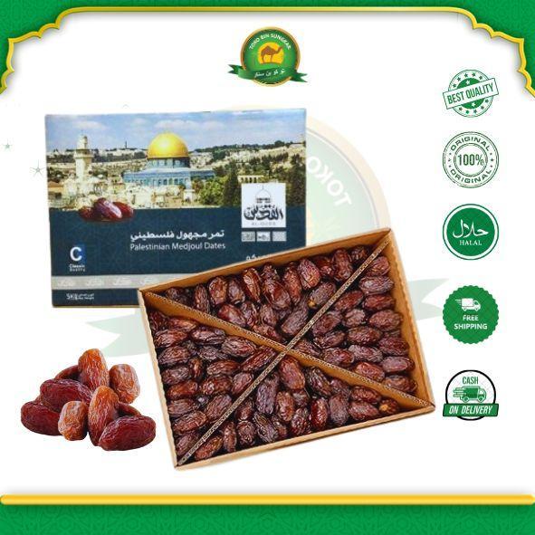 Kurma Medjool Jumbo Premium 5kg Medjoul ALQUDS Large Mejol Origin Palestina Medjol Super Classic