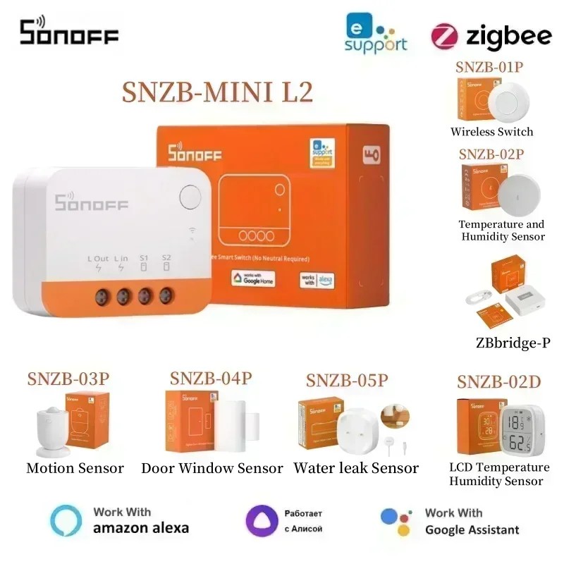 SONOFF ZBMINI L2 SONOFF ZIGBEE BRIDGE ZIGBEE ZBMINIL2 SONOFF BRIDGE SNZB-02D SNZB-02P SNZB-04P