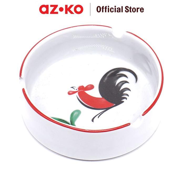 Azko Asbak Kukuruyuk Keramik - Putih