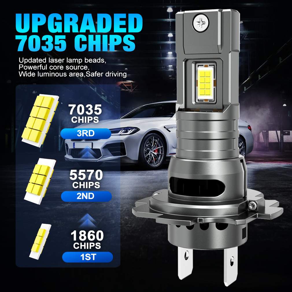 YHKOMS H7 LED Headlight Bulb Mini Wireless 60W 20000LM 6000K CSP for Car Headlamp Auto Diode Lamps