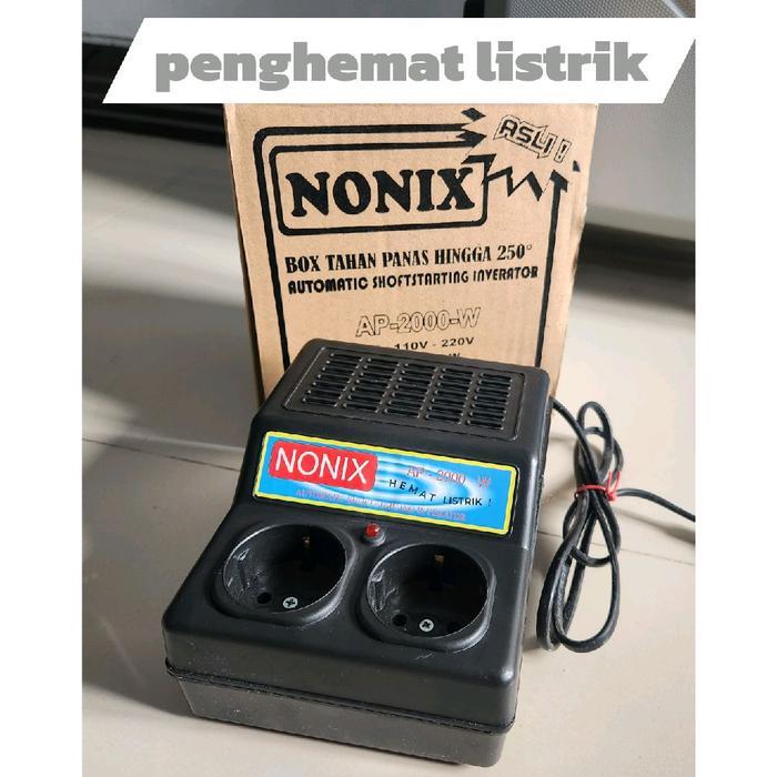Nonix Penghemat Daya Listrik Inverator Stabilizer 2000 Watt AP-2000-W Penguat Daya Anti Jeglek &
