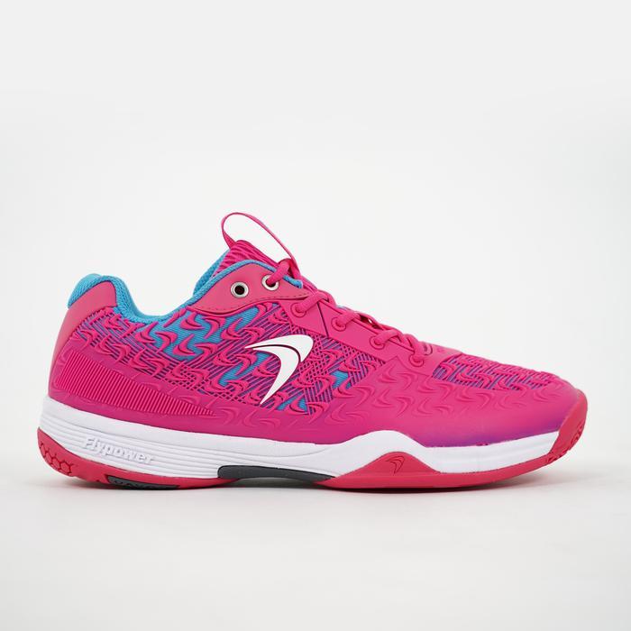 Flypower New Dieng Sepatu Olahraga Badminton Pink / Sky Blue / White