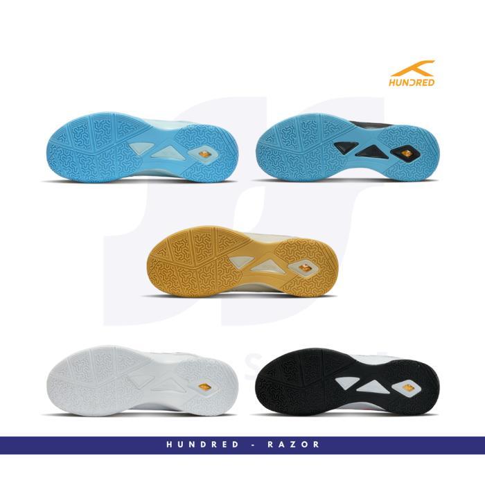 Hundred Sepatu Badminton Razor HBFS-5M077 Original Active Grip Outsole X-Cushion Heel Pad untuk