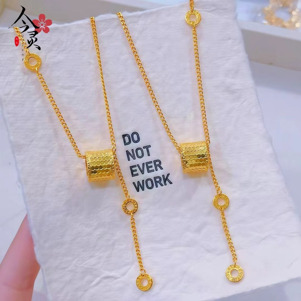 Slender Waist Necklace Women's 24K Gold AU999 - Classic slim waist design, 24K/AU999 pure gold,