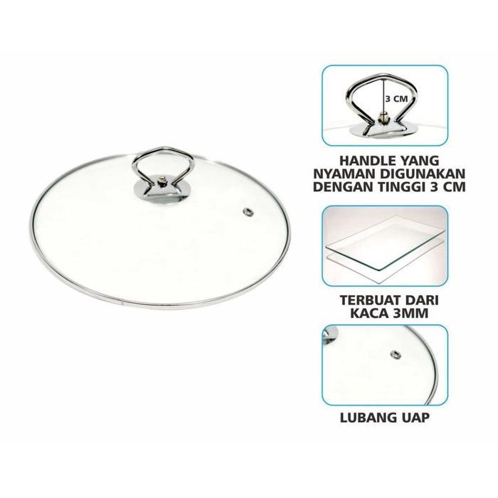 Calypso Panci Steamer Stainless 28Cm Tutup Kaca / Panci Kukus 28Cm / Panci Steamer Calypso 28Cm
