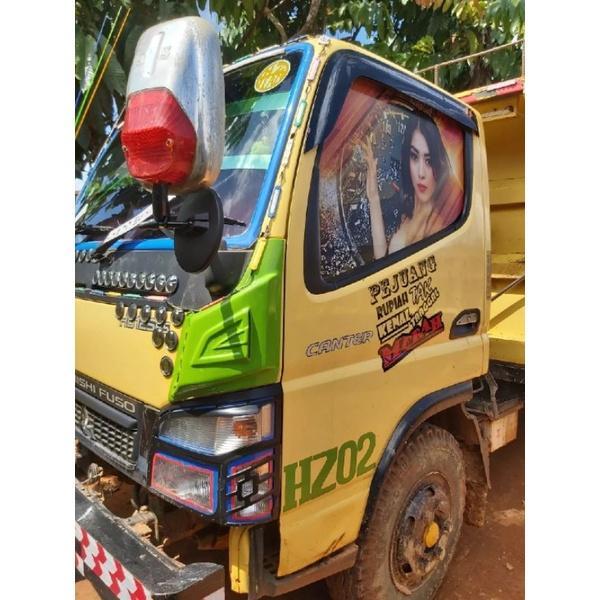 MOXER STIKER MOBIL TRUK / STIKER DECAL TRUK  KACA SAMPING GAMBAR ONEWAY CANTER DYNA DUTRO BISA COD