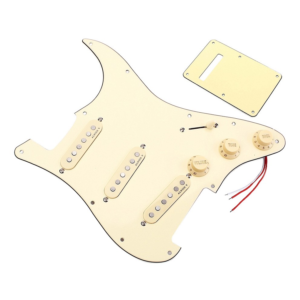 HOT Loaded Prewired SSS Alnico 5 Alnico V HOT Pickups Pickguard Set for Strat Guitar
