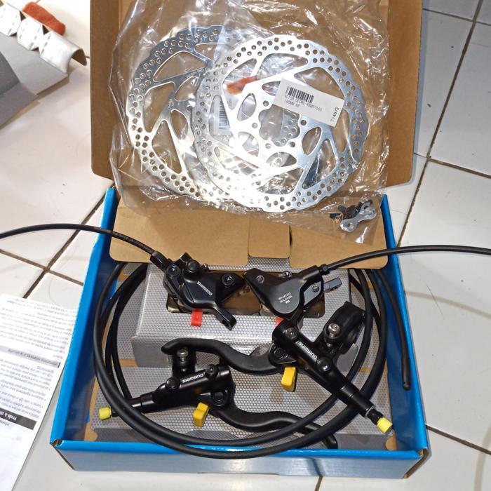 Rem Sepeda Brake set Hydraulic Shimano Deore M4100 BR MT410 Hidrolik