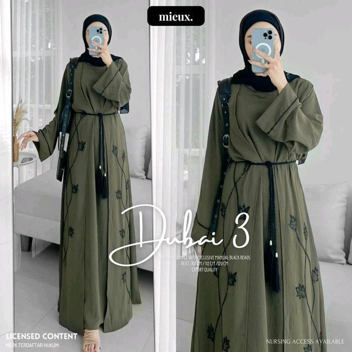 Gamis lebaran abaya dubai mieux dubai 1 dubai 2 dubai 3 dubai 4 crinkle import khusus super premium