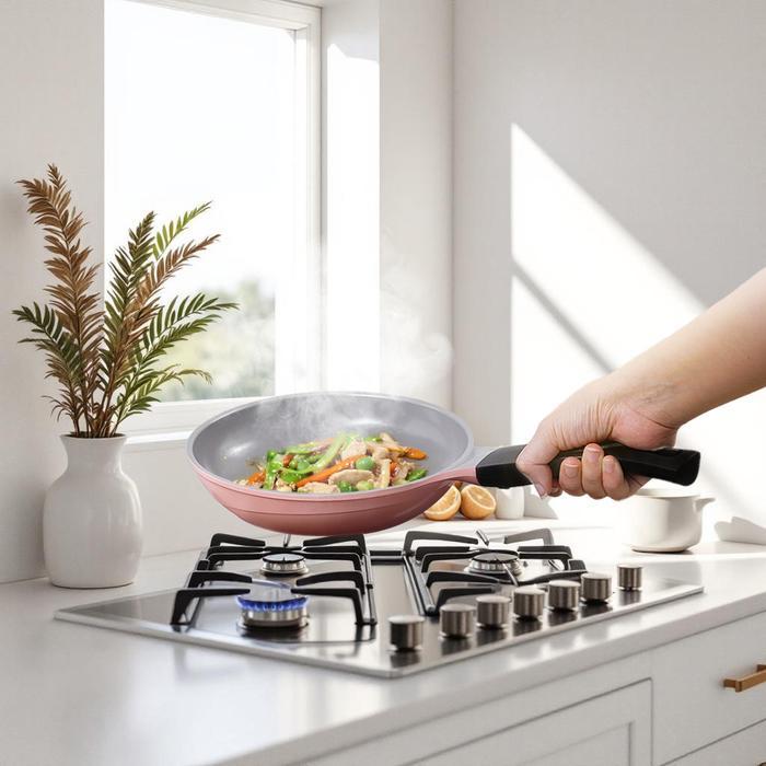 Informa Cheftopf 20 cm Wajan Penggorengan - Peach Kuali Dapur Alat Masak Perlengkapan