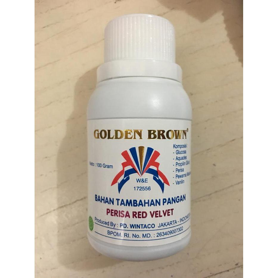 JTTOP GOLDEN BROWN PASTA RED VELVET PEWARNA MAKANAN 100 GRAM