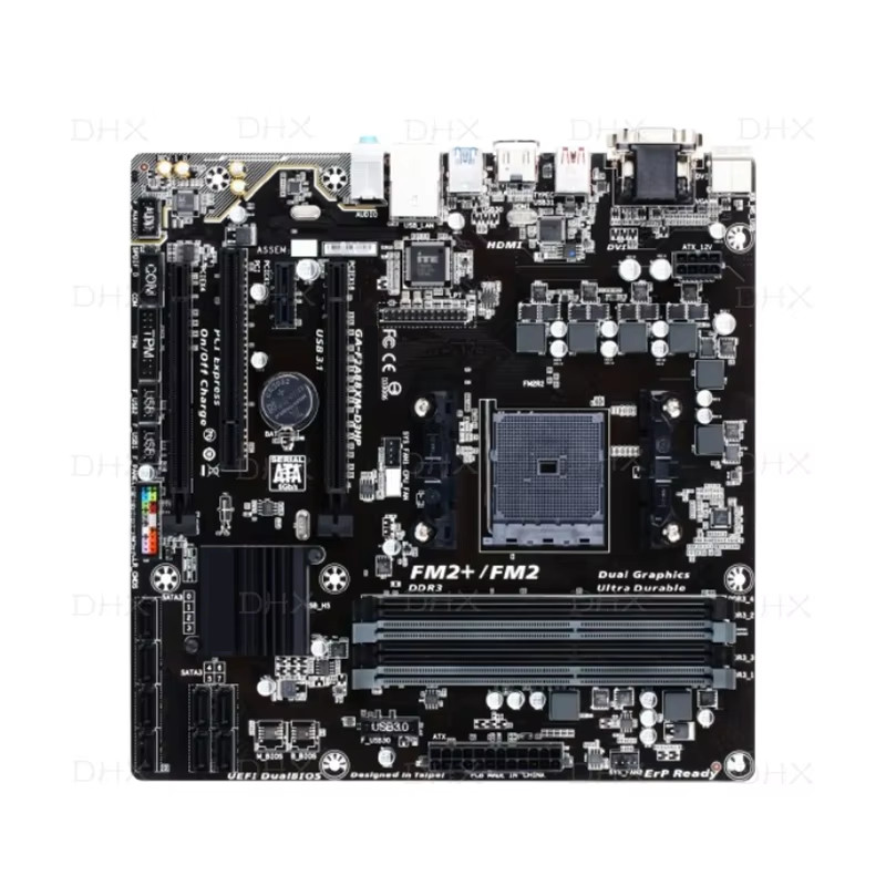 For GIGABYTE GA-F2A88XM-D3H Motherboard A88X 64GB Socket FM2/FM2+ DDR3 Micro ATX Mainboard 100%
