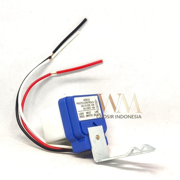 MNTB" SAKLAR SENSOR CAHAYA AS-10 AC-220V LAMPU OTOMATIS SENSOR CAHAYA