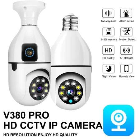Kamera CCTV Lampu 360 Wireless V380 Pro WiFi Remote View Full HD