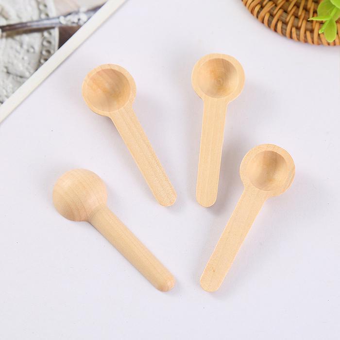 Sendok Madu Kayu Mini Kreatif untuk Anak-Anak, Sendok Takar Susu Bubuk, Sendok Takar Garam Mandi