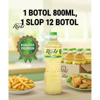 MINYAK GORENG RIZKI MINYAK RIZKY 800ML 1 KRAT ISI 12 BOTOL PREMIUM / MINYAK RIZKI PREMIUM