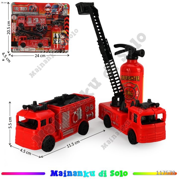 [Mainanku] Mainan Truk Damkar Set Apar Fire Truck